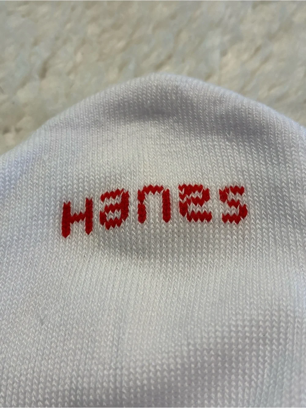 Supreme White Crew Socks with Red Logo - Men's 1 Pair